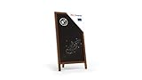 ALLboards Kundenstopper 78x44 cm, Einseitige Tafel, Kreidetafel,...