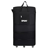 NIDONE Reisetasche mit Rollen, 3-stufige erweiterbare Reisetasche mit...