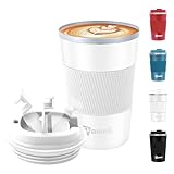 Pameil Thermobecher Kaffeebecher to go 380ml Edelstahl Kaffee to go Becher...
