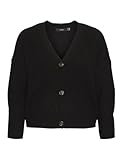 VERO MODA Damen VMLEA LS V-Neck Cuff Cardigan NOOS Pullover, Schwarz Dark,...