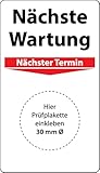 Grundplakette Nächste Wartung, 100 Stück, 70 x 40 mm, Vinylfolie,...