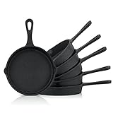 BBQ-Toro Gusseisen Grillpfännchen (6-er Set) | Ø 12,5 cm | bereits...