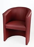 H&S Cocktailsessel Design Farbe Bordeaux Sessel Clubsessel Loungesessel...
