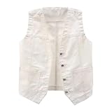 Jeans weste für Damen ärmellose Weste damen Ärmellos jeansWeste Stretch...