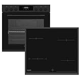 SHARP K-72P19BNH-EU Einbau-Herdset mit Glaskeramik-Kochfeld, 78 L, 9...