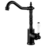 Wasserhahn Bad Schwarz Retro, Waschtischarmatur Hoch für Bad/Küche...