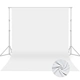UTEBIT Foto Hintergründe Weiß, 2x3m/6.6x9.8ft Fotoleinwand Tuch...