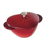 STAUB Cocotte/Bräter, Herz 20 cm, 1,75 L, Gusseisen mit mattSchwarzer...