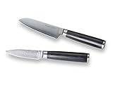 ECHTWERK 2-teiliges Damaszener Messer Set, Santokumesser ca....