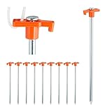 Relaxdays Felsbodenhering 10er Set, Erdanker für Harte Böden, 25 cm,...