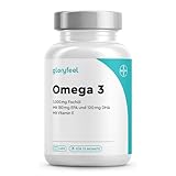Omega 3 400 Kapseln (+1 Jahr) - 1.000 mg Fischöl pro Kapsel - Essentielle...