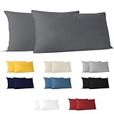 Dreamzie Kissenbezug 40 x 80 (Set mit 2) - 100% Jersey Baumwolle 150 g/qm...