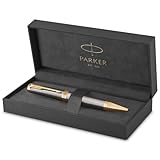 Parker Ingenuity Kugelschreiber, grauer Lack mit Gold-Finish, mittlere...