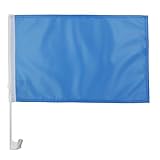 AZ FLAG - Autofahne Einfarbig Blau - 45x30 cm - Einfarbig Autoflagge 30 x...