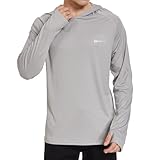 HUAKANG Herren Kapuzenpullover Shirt Langarm Rashguard Sonnenschutz UPF50+...
