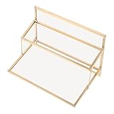 Fenical Moderner Goldener Visitenkartenhalter aus Messing und Glas mit...