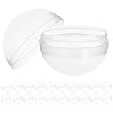 Lurrose 50 Stück Transparente Runde Kunststoffkapseln Wiederbefüllbare...