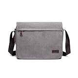 KONO Messenger Bag Canvas Laptop Umhängetasche für 13 Zoll Wasserdichte...