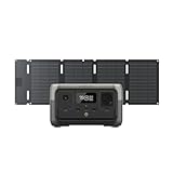 ECOFLOW RIVER 2 Tragbare Powerstation mit 45 W Solarpanel, 256 Wh LFP...