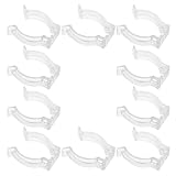 DECHOUS 10 Stück LED Röhrenclips Transparent Runde Kunststoff...