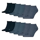 PUMA 6 Paar Unisex Herren Damen Sportsocken Kurzsocken Sneaker Socken,...