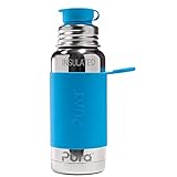 Pura Sport Isolierflasche, 473 ml, mit Sporthülle und Silikon-Sport-Top...