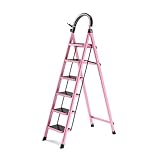 6 Stufen, leichte, faltbare Ausziehleiter mit rutschfestem breitem Pedal...