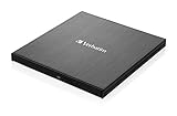 Verbatim External Slimline CD/DVD Writer, USB 3.2 Gen1 mit USB-C Anschluss...