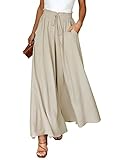 Dokotoo Sommerhose Damen Leicht Palazzo Hose Elegant Sommer High Waist...