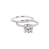 ROMIDA Damen Diamantring 925 Silber Zirkonia Paaringe Eheringe Frauen...