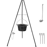TLSUNNY 15L Gulaschkessel mit Dreibein und Löffel, Original Ungarischer...