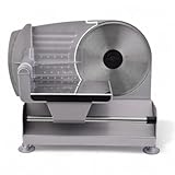 Briconess.com Aufschnittmaschine aus Edelstahl mit abnehmbarer Klinge 19 cm...