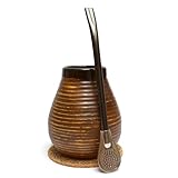 Mate Green Yerba Mate-Tee Set ● Keramik Mate Becher 350ml ● Edeltahl...