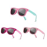 MOKIDO 3 Stück Kinder Sonnenbrille, Polarisierte Sonnenbrille, UV-Schutz,...