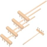 ibasenice 5 Stück Kleiner Holzrechen aus Bambus 137X57cm Sandtisch...