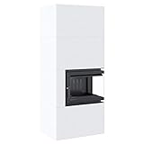 Kratki Home Simple Box Kamin-Ofen Stahl-Verkleidung weiß 2-Seitig...