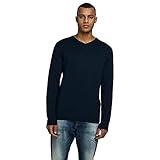 JACK & JONES Herren Jjebasic Knit V-neck Noos Pullover, Navy Blazer 1, L EU