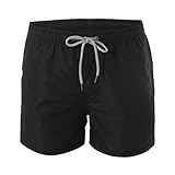 Cenlang Badehose Streich Herren Dehnbare Gym Shorts Slip mit verstellbarem...