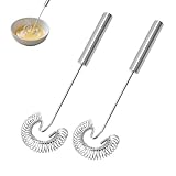 2 Stück Spiralbesen, Spiralbesen Edelstahl Schneebesen Saucenbesen Mini...