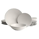 ECHTWERK 18-teiliges Vintage Tafelservice, 'Blanka' Nature-Design, für 6...