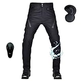 oFzimTo Motorradhose Herren mit Protektoren, wasserdichte Motorrad Hosen...