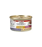 Gourmet Gold Flechte di Gusto Nassfutter für Katzen mit Truthahn und Lamm,...