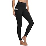 Gayhay Sport Leggings Damen mit Taschen High Waist Schwarze Sportleggins...