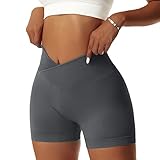 Vertvie Damen Gym Shorts V Cross Stretch Push Up Yoga Shorts Booty Scrunch...