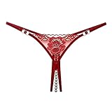 Frauen Sexy Spitzenslips Höschen Häkelschnürung Panty Tangas G String...