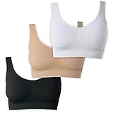 UnsichtBra Bustier Damen BH ohne Buegel | 3er Set Wohlfühl Bustiers Tops |...