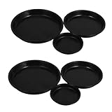 Toddmomy 12 Stück Teiliges Schwarzer Pflanzuntersetzer Runde Flache...