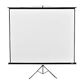 in.tec Beamer Leinwand 130 Zoll mit Stativ einfach einstellbare...