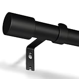 Gardinenstange Schwarz 76-152 cm Vorhangstange Ausziehbar 19 mm Durchmesser...