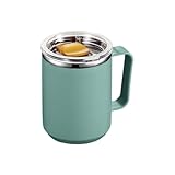 Isolierter Becher – 450 ml Edelstahl-Kaffeetassen – Reisebecher,...